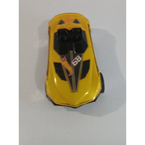Hot Wheels Yellow Electronic Car 68 Black Silver Wheel - Light Up Sounds & Motor - Picture 4 of 16